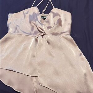 Express Blush Satin Halter Top